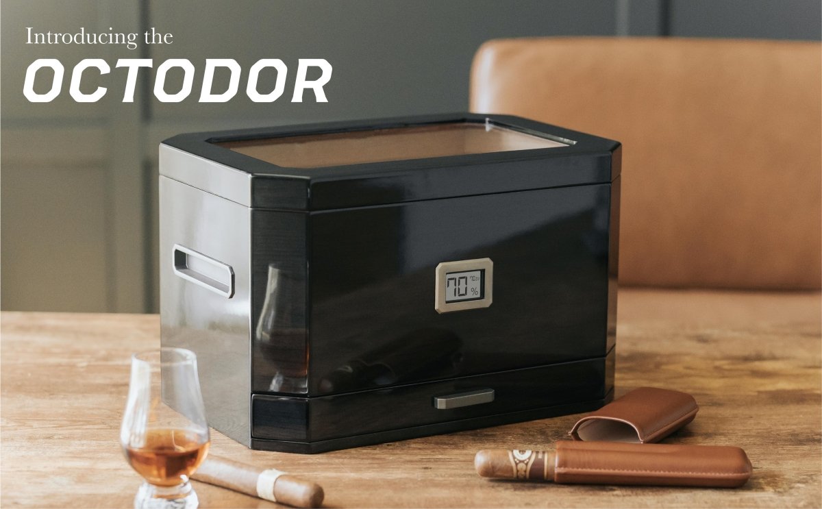 Unique Personalized Octodor Glass Top Humidor Customized Humidor Gifts for Men by Groovy Guy