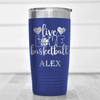 Blue Basketball Tumbler With Passion For The Game Design