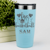 Teal Basketball Tumbler With Passion For The Game Design