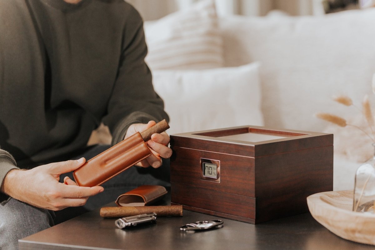 Unique Personalized Renzo Glass Top Humidor Customized Humidor Gifts for Men by Groovy Guy