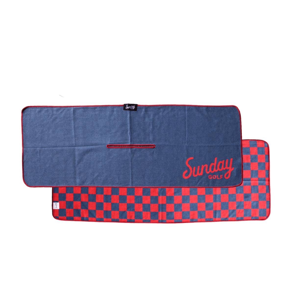 Unique Personalized Tailgate Golf Towel | Navy & Red Customized Towels Gifts for Men by Groovy Guy