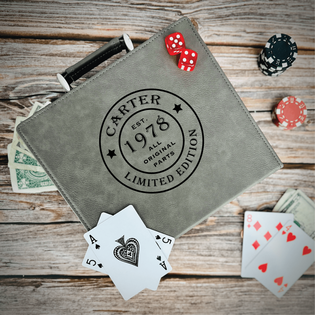Custom Personalized Poker Gift Set
