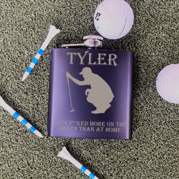 Unique Personalized Chip Shot Sips Customized Golf Gifts for Men by Groovy Guy