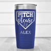 Blue Baseball Tumbler With Sass From The Mound Design