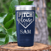 Navy Baseball Tumbler With Sass From The Mound Design