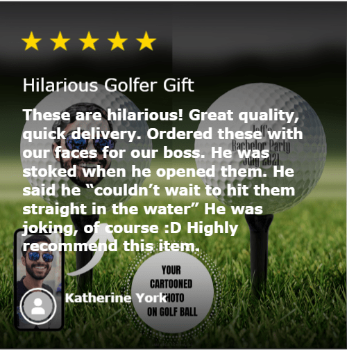 Unique Personalized Mugged Up Golf Balls Customized Golf Gifts for Men by Groovy Guy
