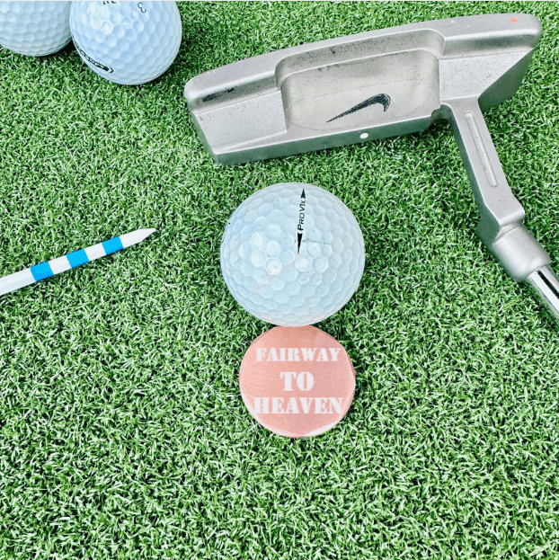 Unique Personalized Copper Links Custom Golf Ball Marker Customized Golf Gifts for Men by Groovy Guy