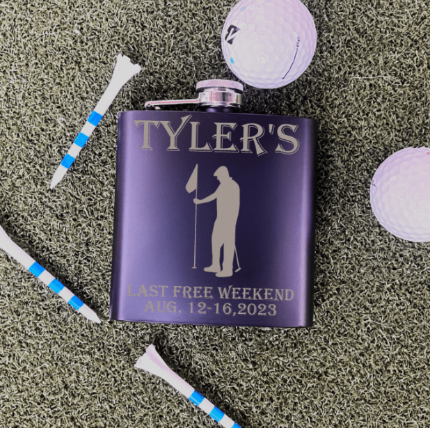 Unique Personalized Chip Shot Sips Customized Golf Gifts for Men by Groovy Guy