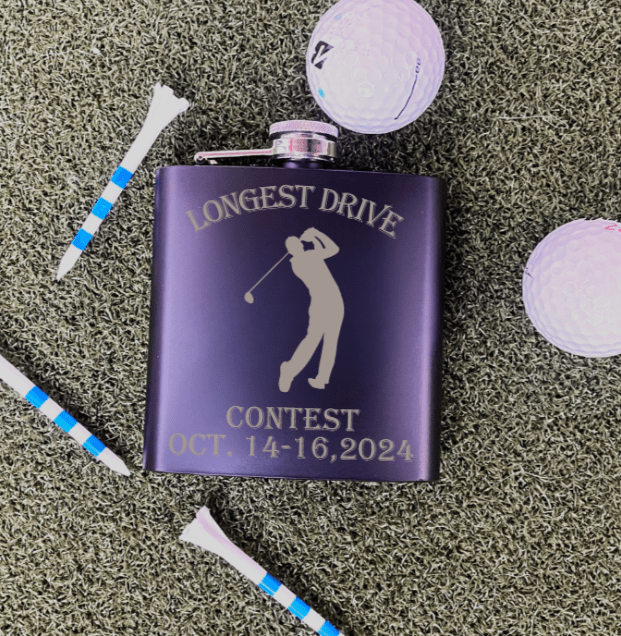 Unique Personalized Champion Series Golf Bag Flask Customized Golf Gifts for Men by Groovy Guy