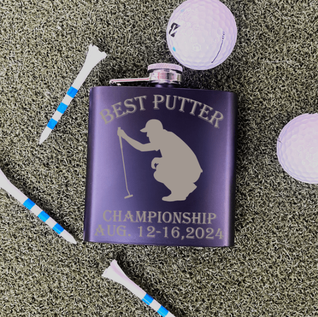 Unique Personalized Champion Series Golf Bag Flask Customized Golf Gifts for Men by Groovy Guy