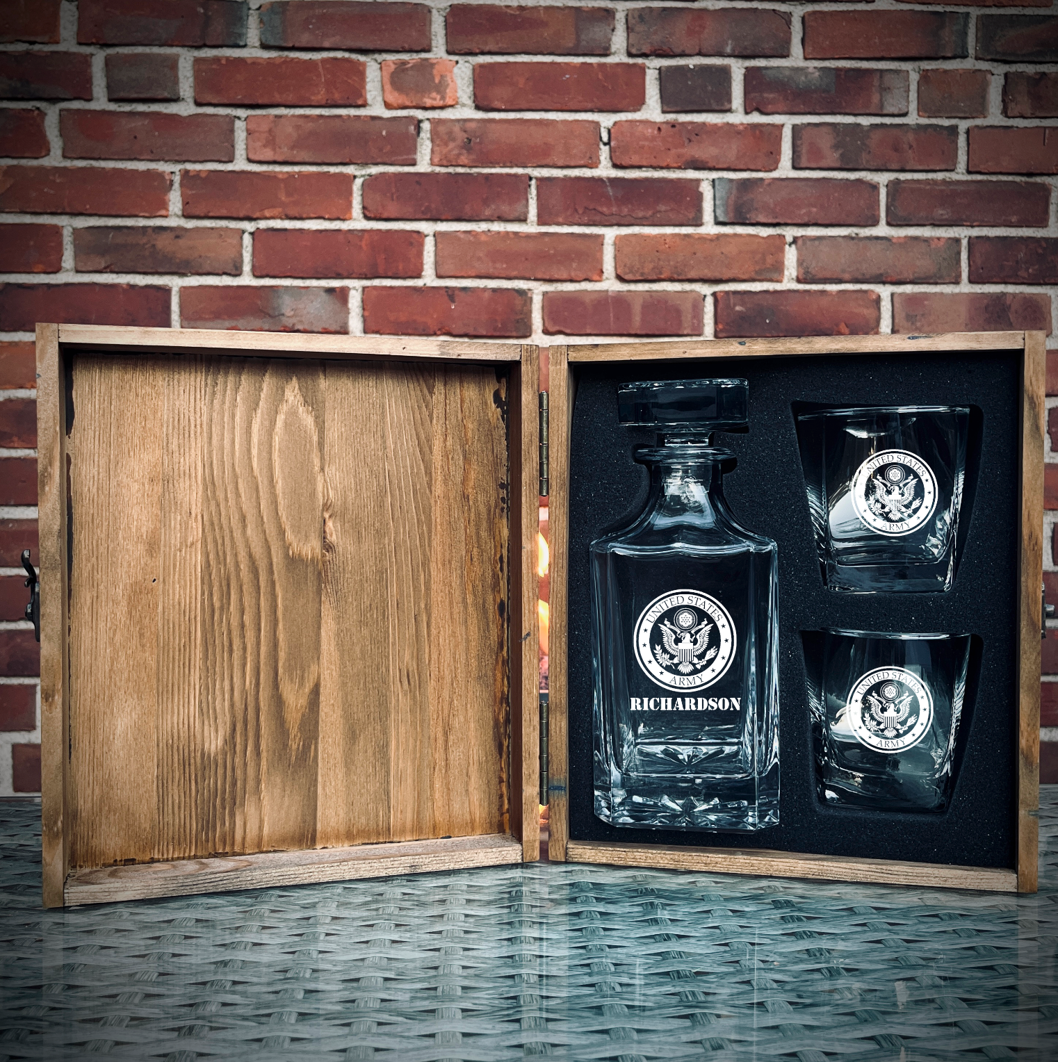 Military Whiskey Decanter Set