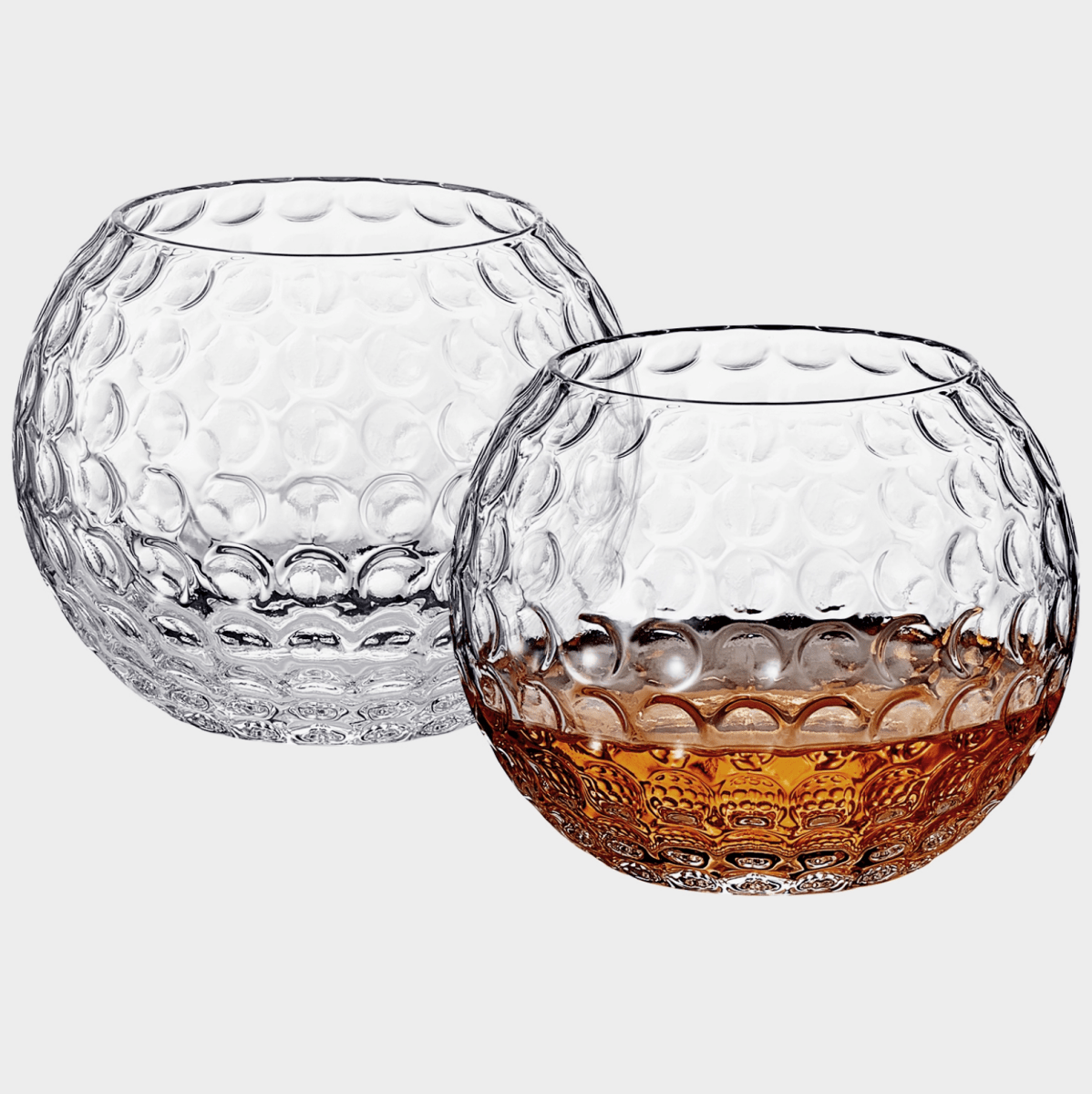 Unique Personalized Golf Ball Whiskey Glasses Customized Golf Outing Gifts for Men by Groovy Guy