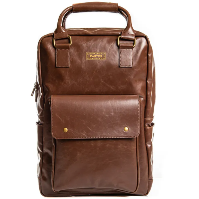 Luxe Leather Laptop Backpack