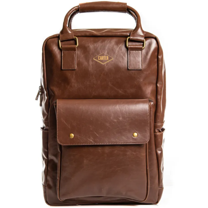 Luxe Leather Laptop Backpack