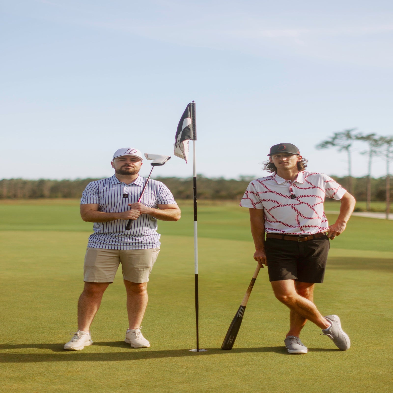 Sporty pinstripe polo blending 92% polyester with 8% spandex for stretch and breathability. Athletic fit that stays sharp and moves with you.