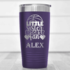 Purple Basketball Tumbler With Sisters Sideline Support Design