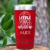 Red Basketball Tumbler With Sisters Sideline Support Design