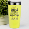 Yellow Basketball Tumbler With Sisters Sideline Support Design