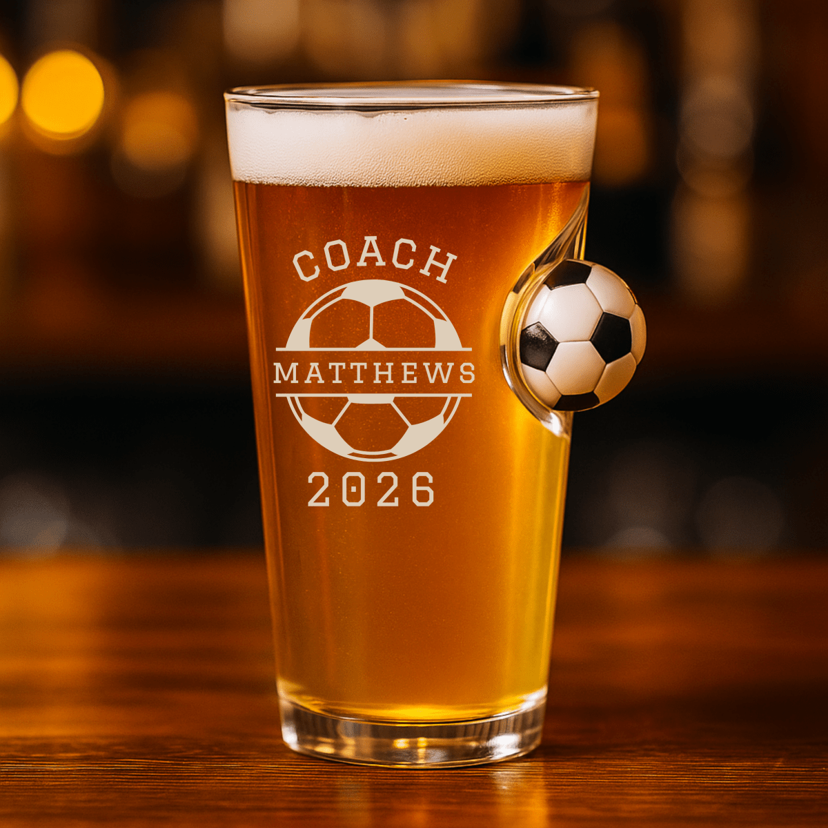 Unique Personalized Soccer Coach Trophy Glass Customized Soccer Gifts for Men by Groovy Guy