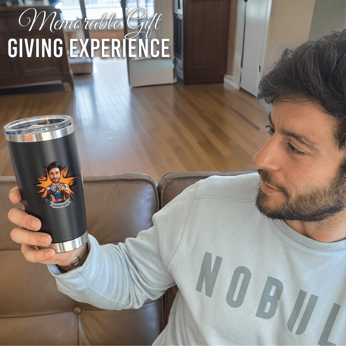 Unique Personalized Super Caricature Tumbler Customized Funny Tumblers Gifts for Men by Groovy Guy