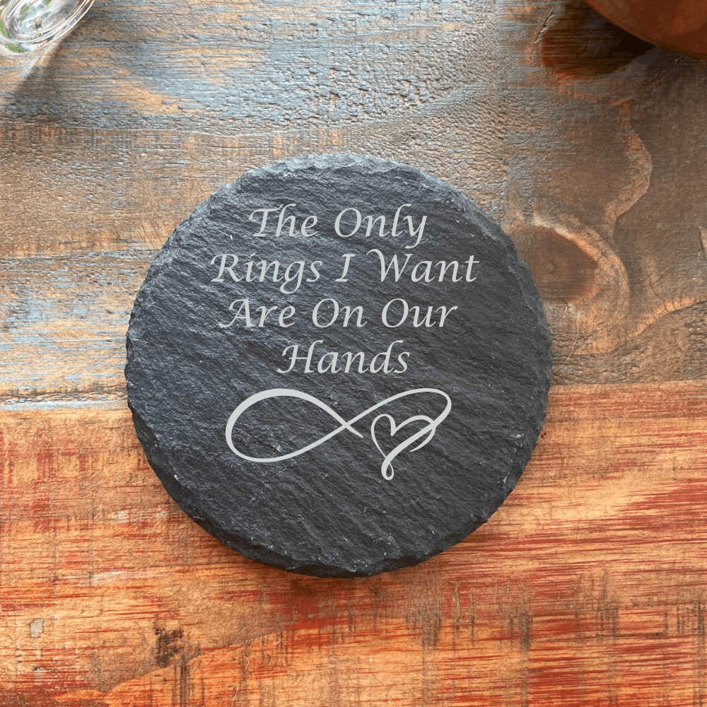 Unique Personalized Anniversary Coaster Set Customized Coasters Gifts for Men by Groovy Guy