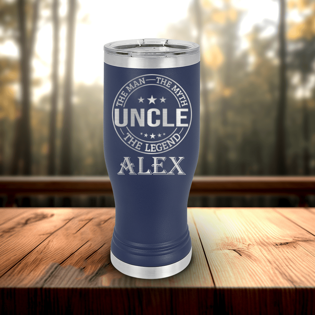 Navy Uncle Travel Mug With Handle With Uncle Legend Design