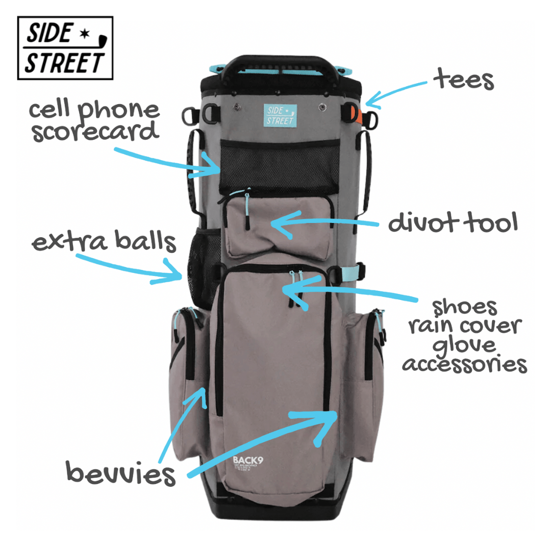 Unique Personalized The Back9 Golf Backpack Customized Golf Bags Gifts for Men by Groovy Guy