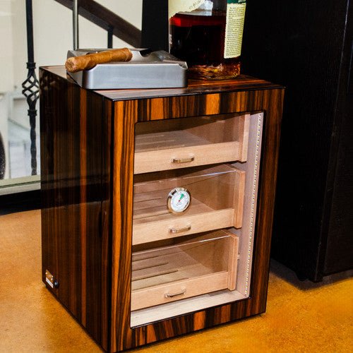 Unique Personalized Macassar Ebony Humidor Cabinet Customized Humidor Gifts for Men by Groovy Guy