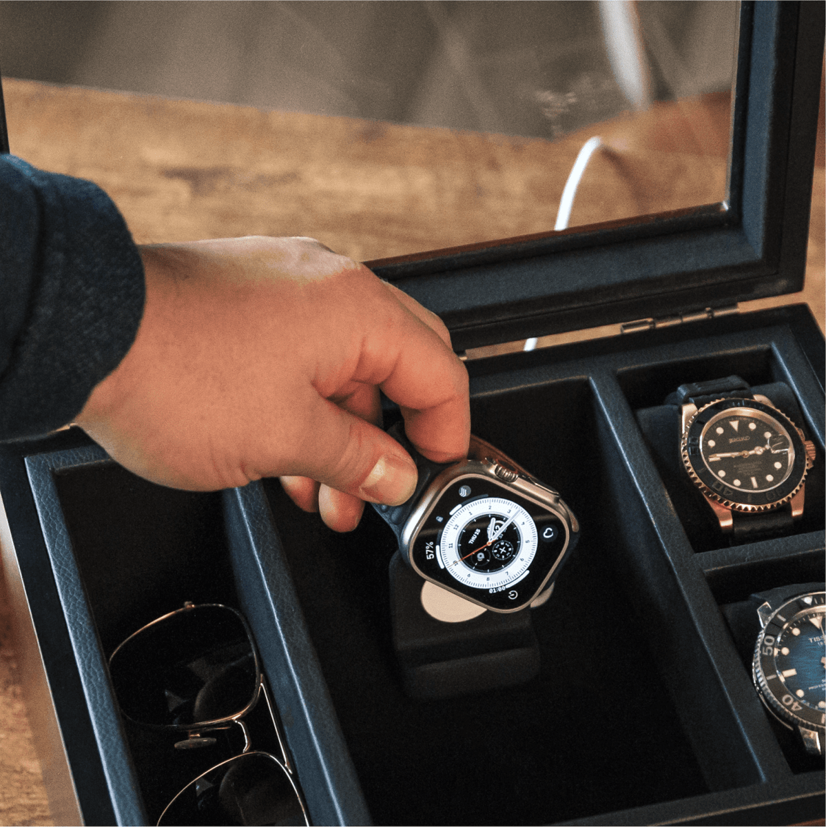 Unique Personalized Mill Modular Watch Box - 8 Slot Customized watch box Gifts for Men by Groovy Guy