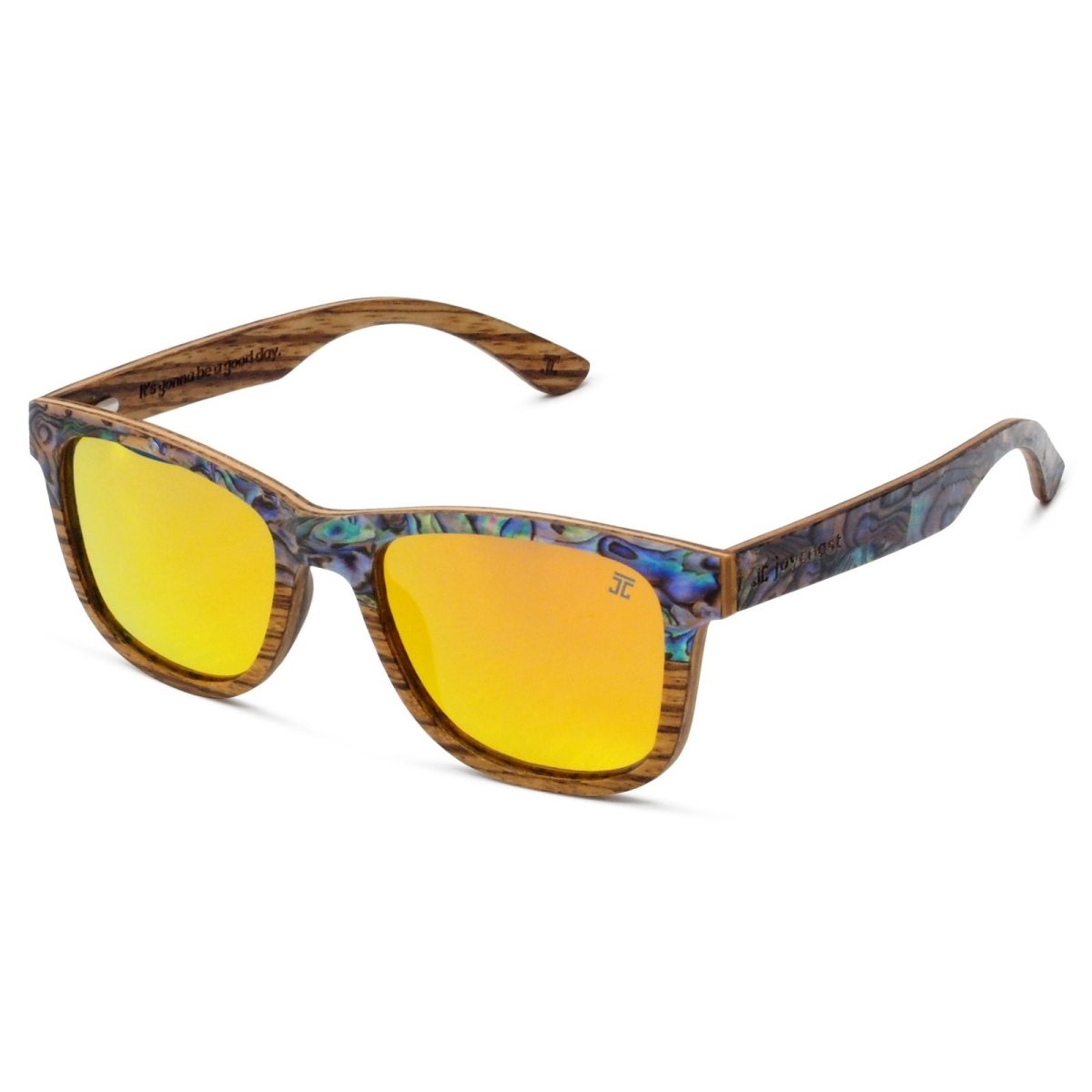 Unique Personalized Cirque Wayfinder | Abalone Customized Wooden Sunglasses Gifts for Men by Groovy Guy