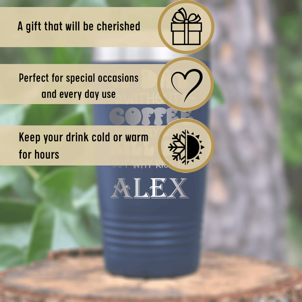 Unique Personalized Why Risk Losing Coffee Tumbler Customized Funny Tumblers Gifts for Men by Groovy Guy