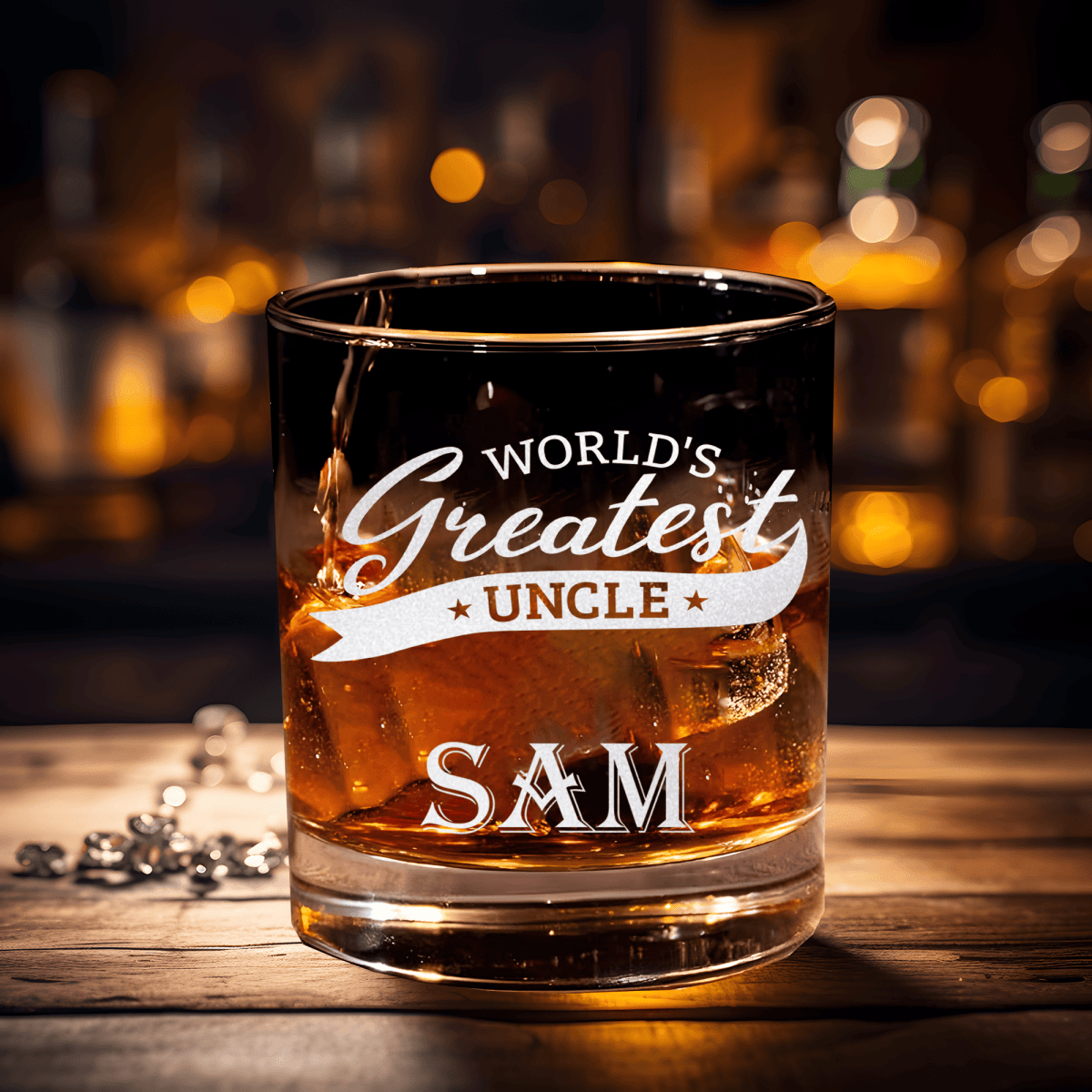Worlds Greatest Uncle Whiskey Glass