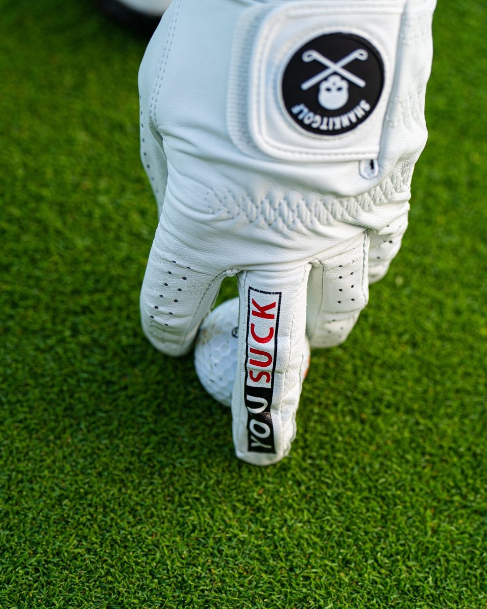 Unique Personalized You Suck Golf Glove Customized Golf Gifts for Men by Groovy Guy