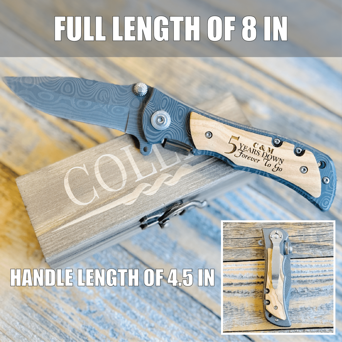 Unique Personalized Knife to Remember Customized Anniversary Gifts for Men by Groovy Guy