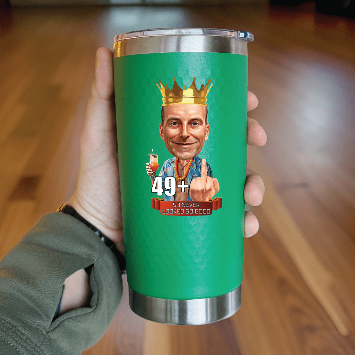 Unique Personalized King of the Party Tumbler Customized Gifts for Men by Groovy Guy