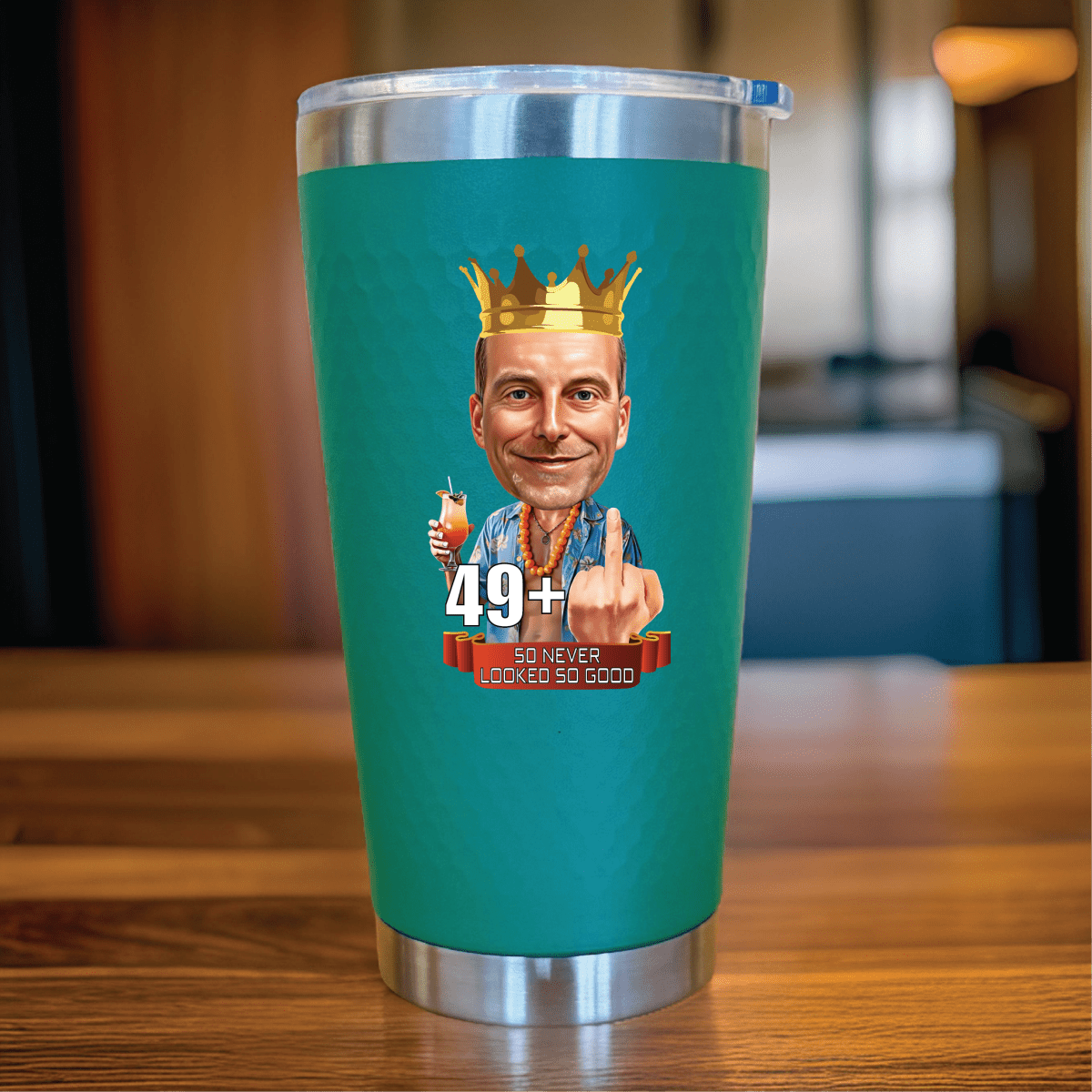 Unique Personalized King of the Party Tumbler Customized Gifts for Men by Groovy Guy