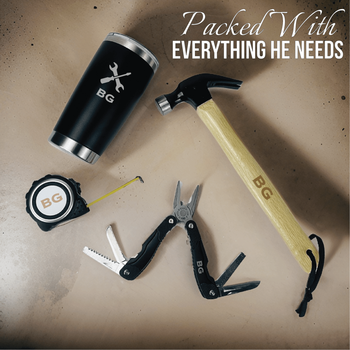 Unique Personalized Personalized Tool Bag Set Customized Fathers Day Gifts for Men by Groovy Guy