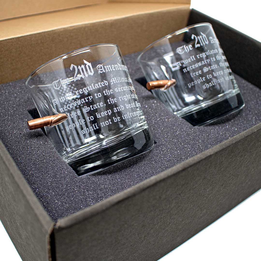Unique Personalized 2nd Amendment Glasses Customized Gifts for Men by Groovy Guy