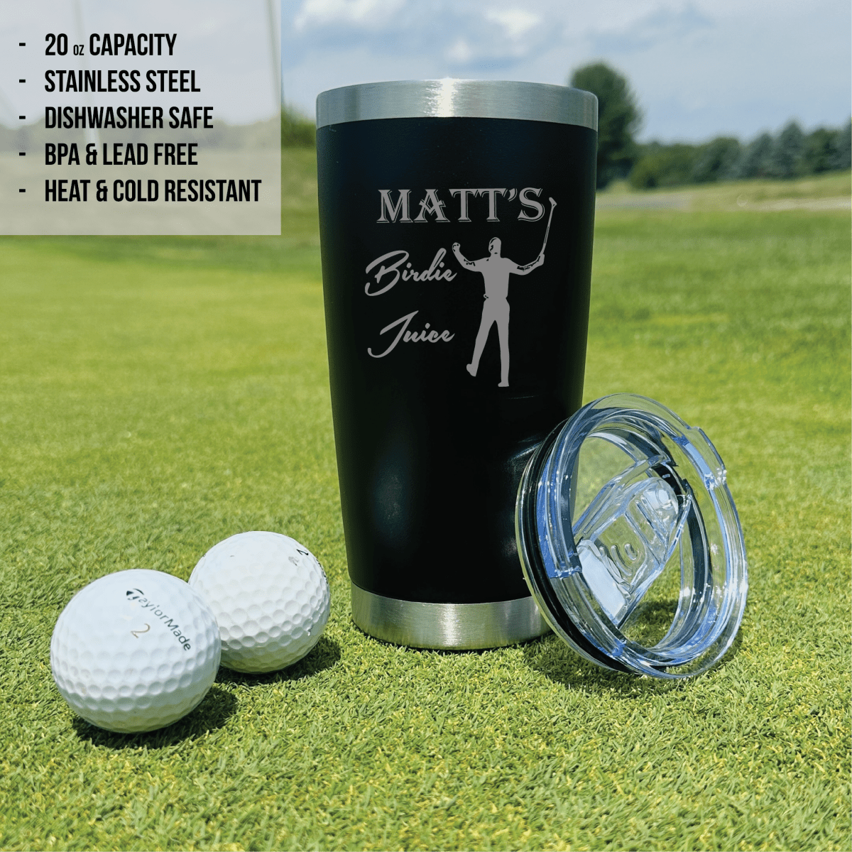 Unique Personalized Birdie Juice Gift Set Customized Golf Gifts for Men by Groovy Guy