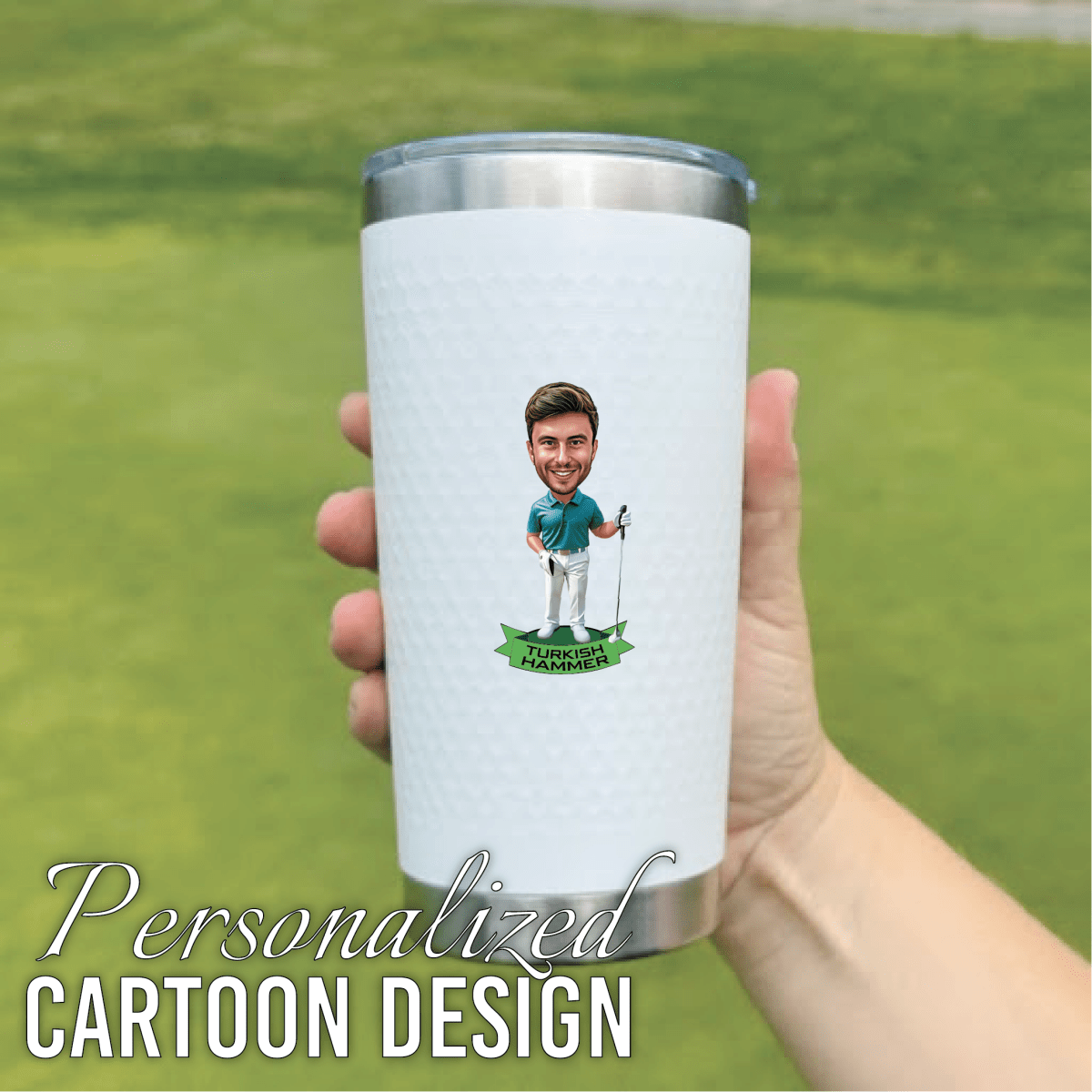 Unique Personalized Fairway Fun Golf Tumbler Customized Golf Gifts for Men by Groovy Guy