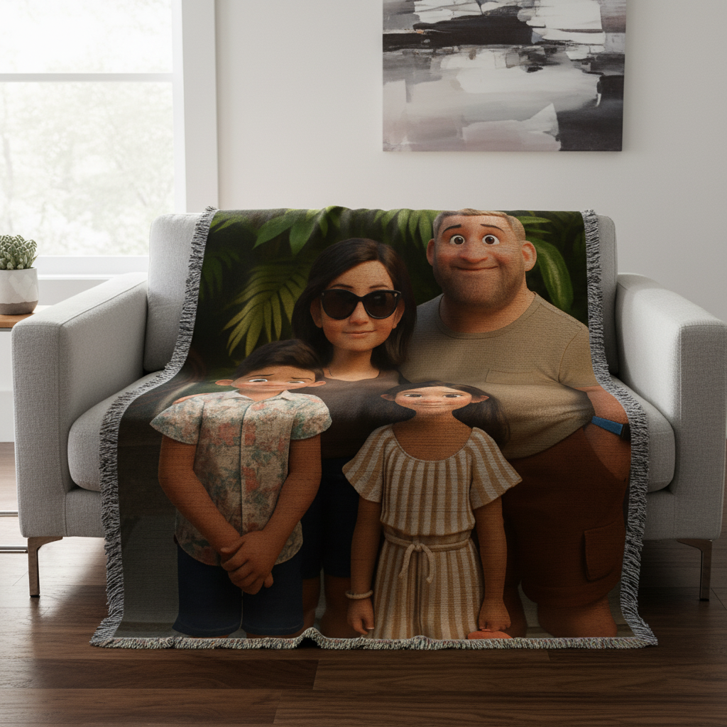 Animated Woven Photo Blanket