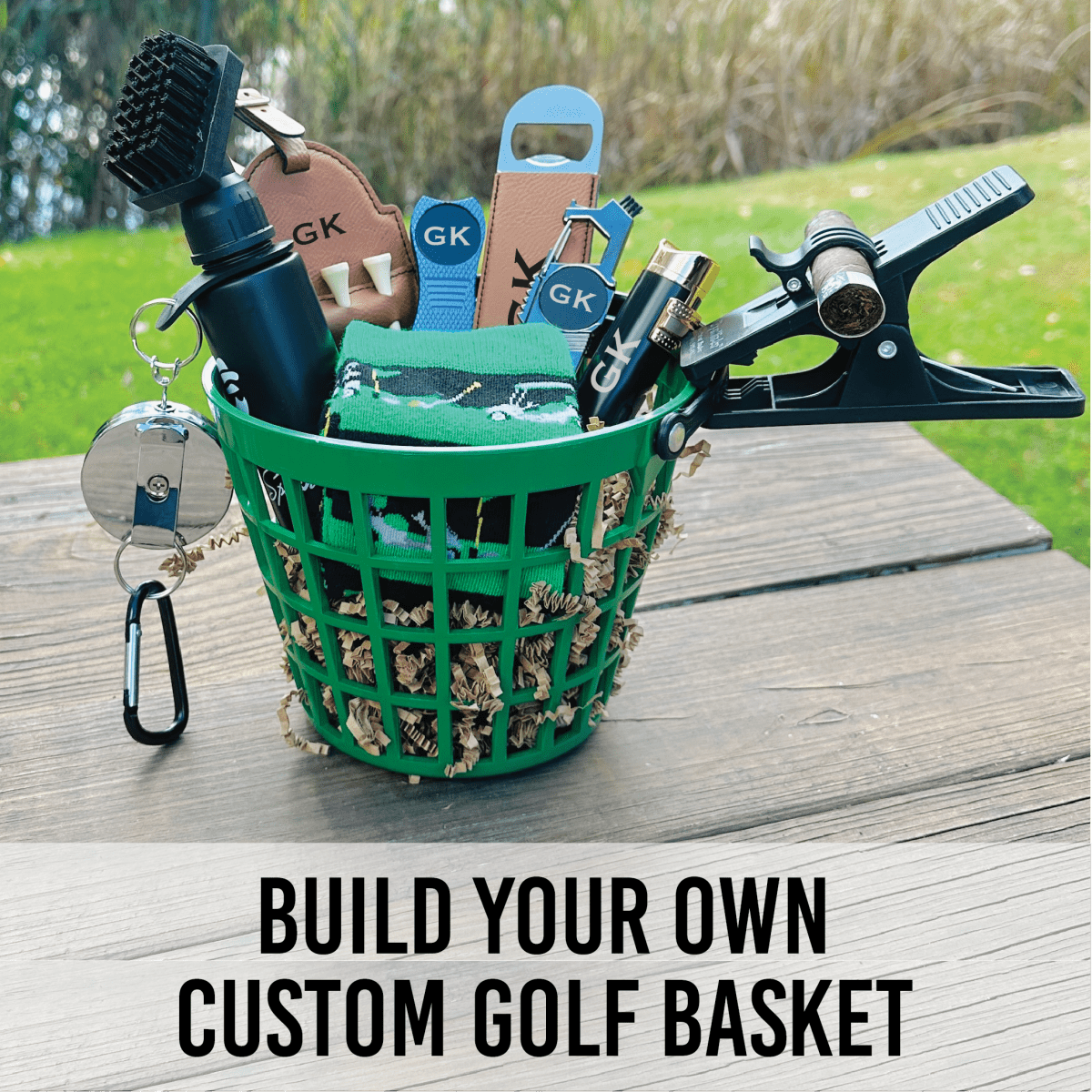 Unique Personalized Build Your Custom Golf Basket Customized Gifts for Men by Groovy Guy