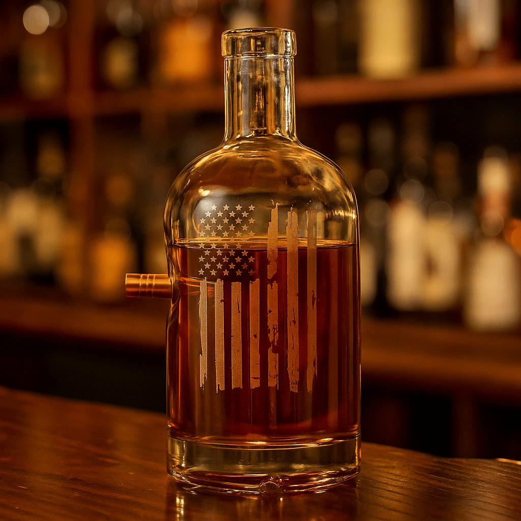 Unique Personalized Patriotic Decanter Customized Gifts for Men by Groovy Guy
