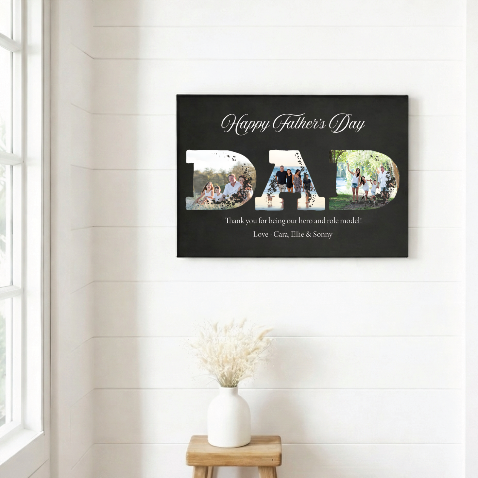 Heartfelt Dad Photo Sign