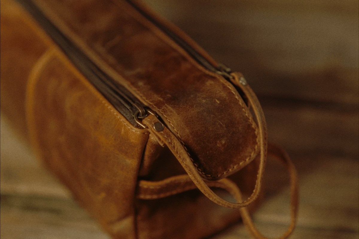 Unique Personalized The Draper Leather Toiletry/Dopp Bag Customized Dopp bag Gifts for Men by Groovy Guy