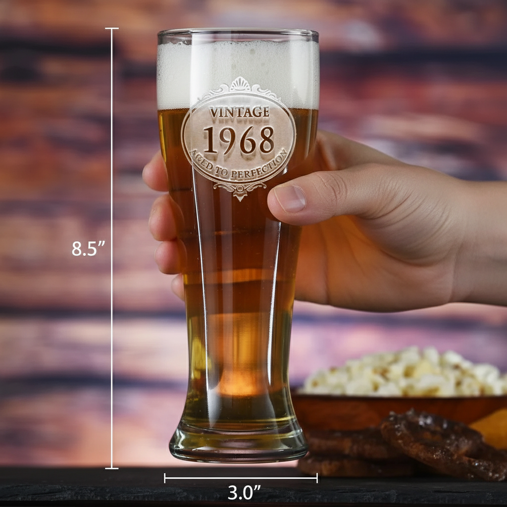 Birthday Pilsner Beer Glass