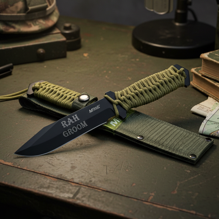 Engraved Paracord Knife