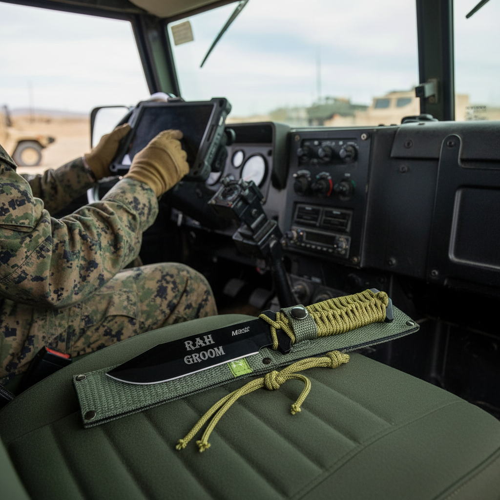 Engraved Paracord Knife