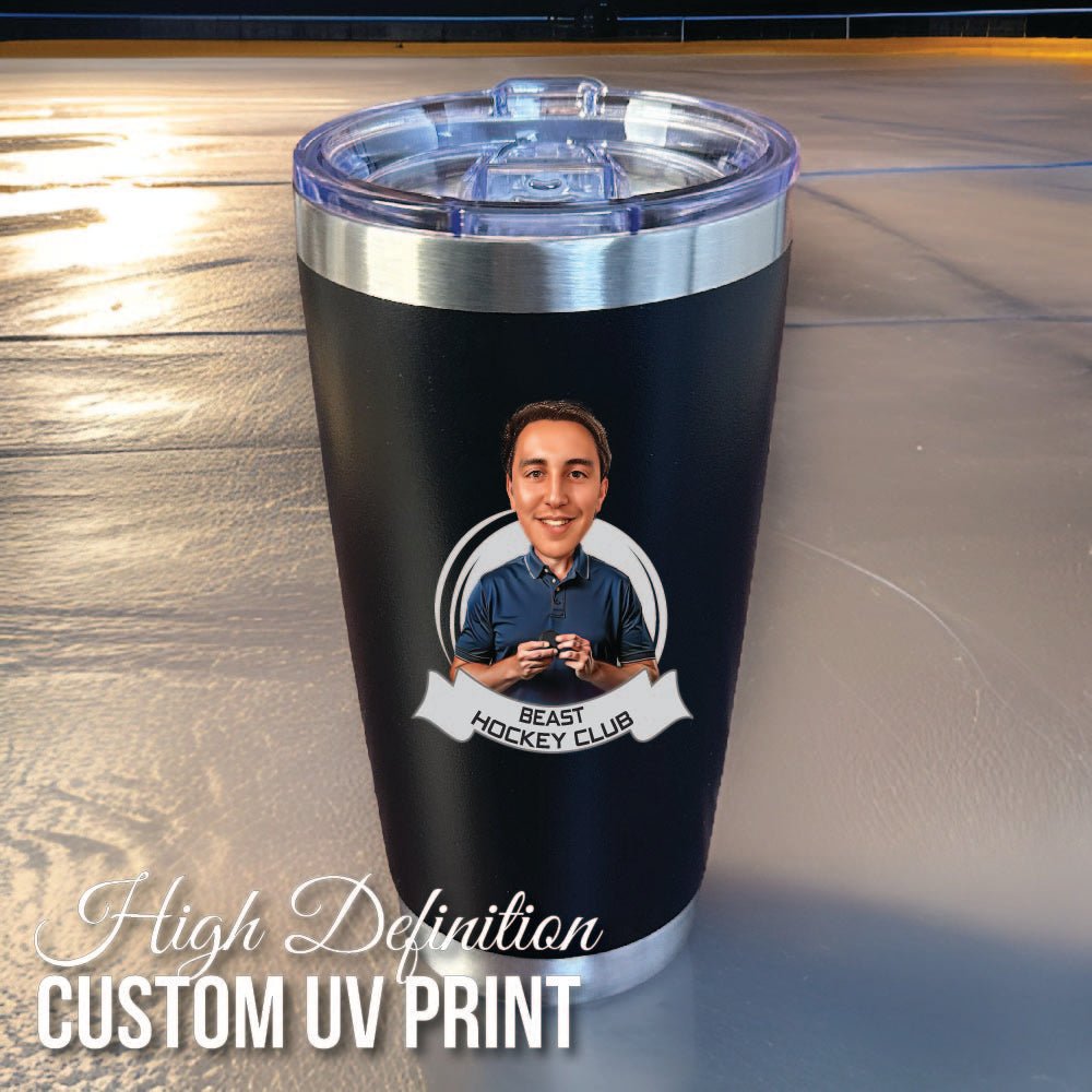Unique Personalized Slapshot Coach's Insulated Tumbler Customized Gifts for Men by Groovy Guy