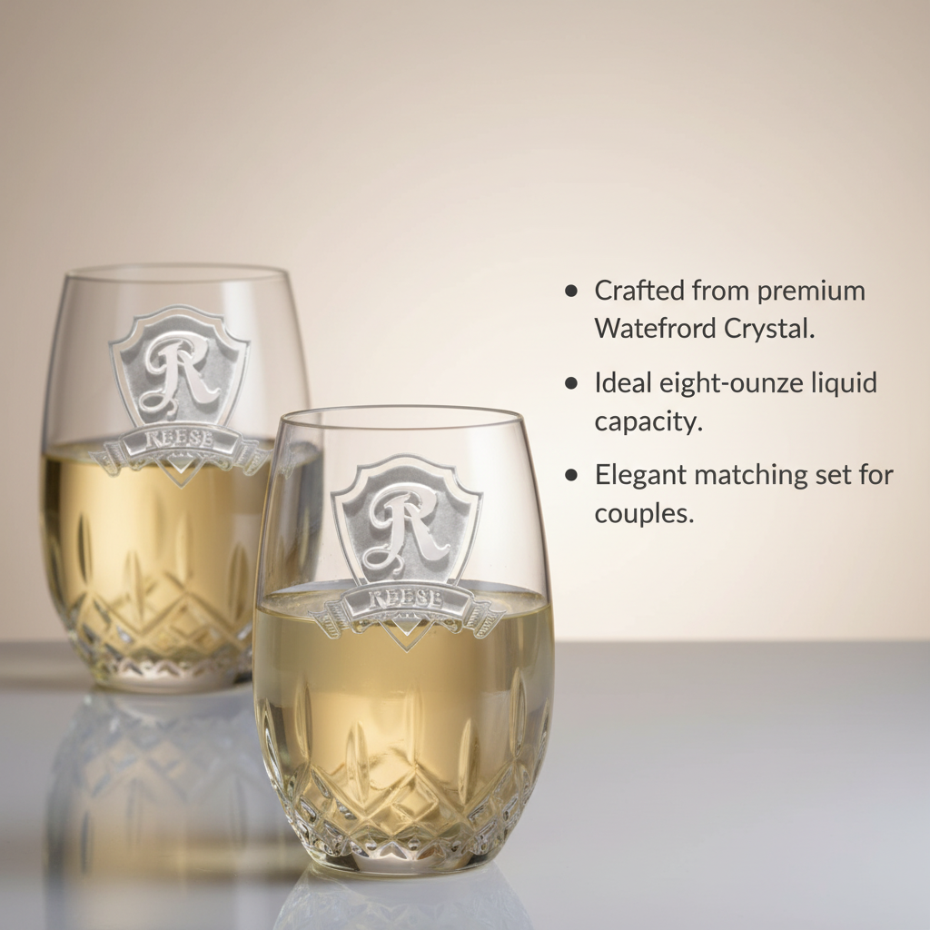 Waterford Crest Personalized Wine Glasses